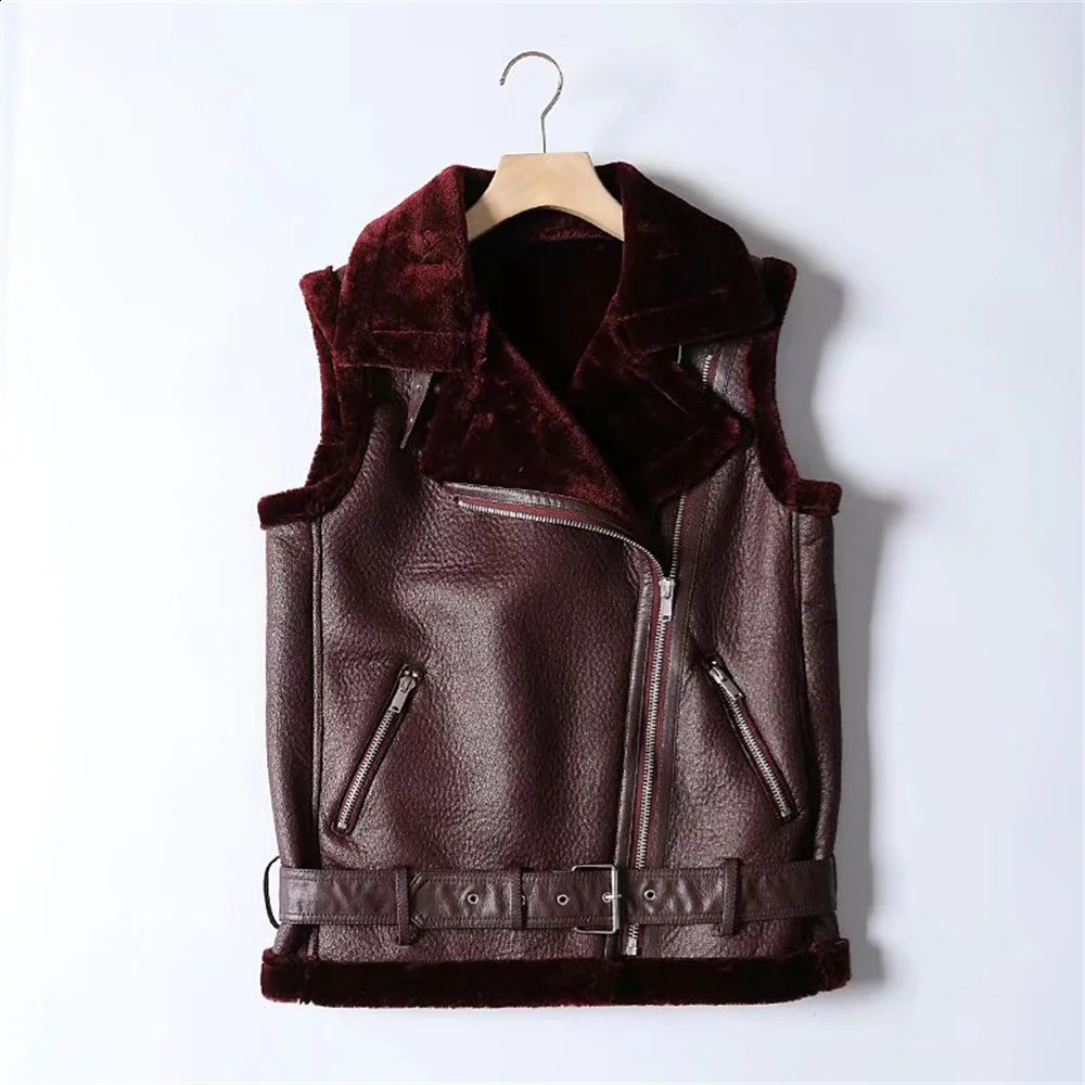 UNIZERA AutumnWinter Product Womens Fashion and Casual Versatile Polo Collar Zippered Sleeveless Vest Coat 240809 - view 3