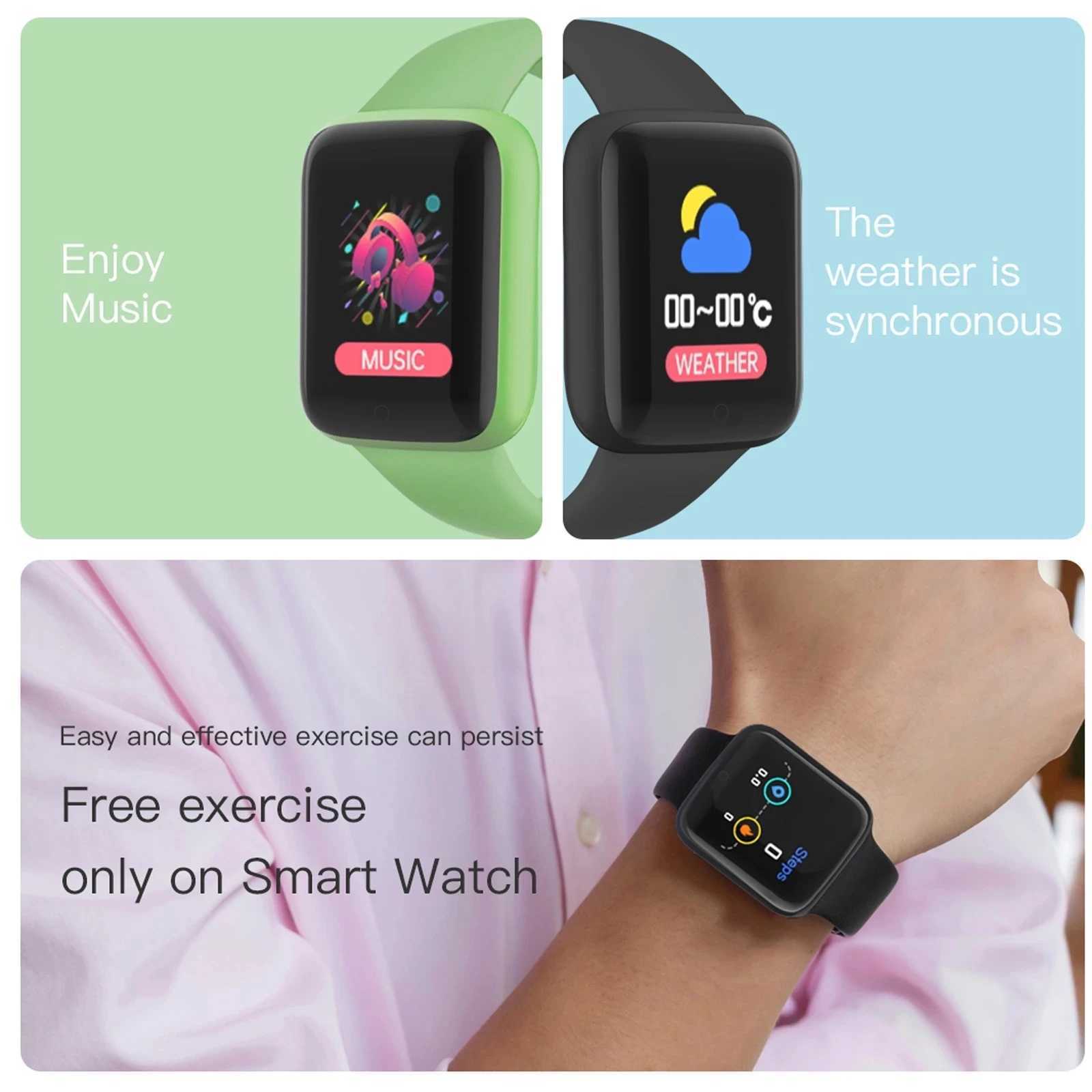 Childrens Wrist Watch Kid Smart Watch Fitness Tracker Heart Rate Monitor Blood Women Digital Led Bracelet Boy Girl Wristwatches Y240809