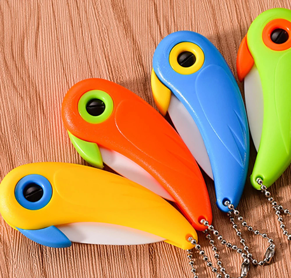 1 portable ceramic knife creative mini cute bird multifunctional folding fruit kitchen tool 240809