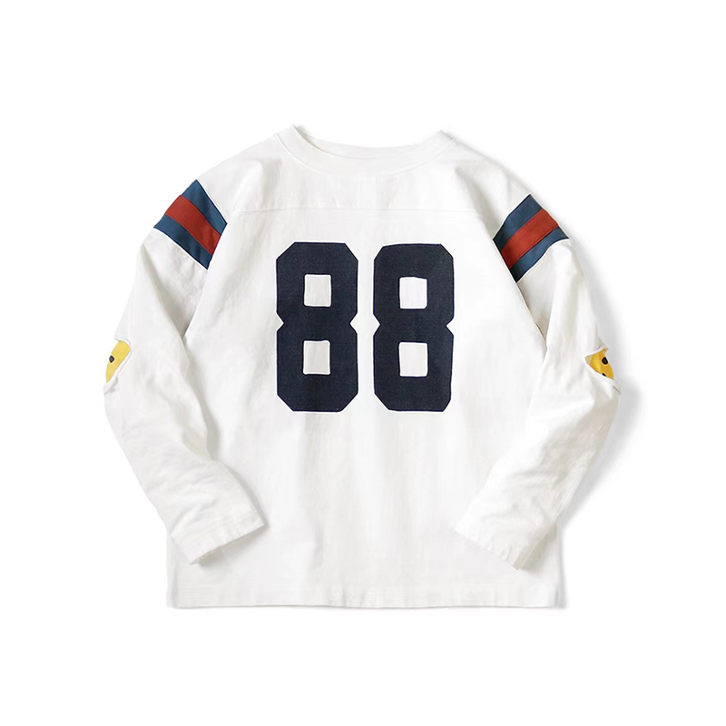 White Long Sleeve T Shirts Men's and Women's Print T-shirt Top Fashion Comfortable Large Loose T-shirt