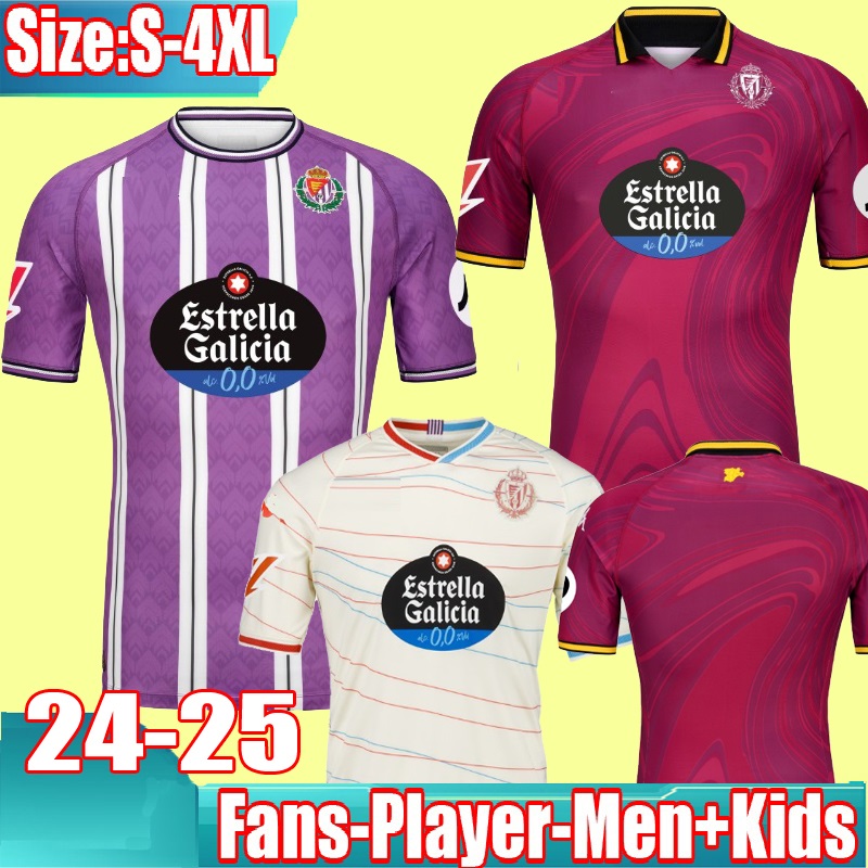 2024 2025 REAL VALLaDOLID soccer jerseys CAMISETA AMALLAH MONCHU 24 home away football shirts KOMBAT SERGIO LEON G.PLATA