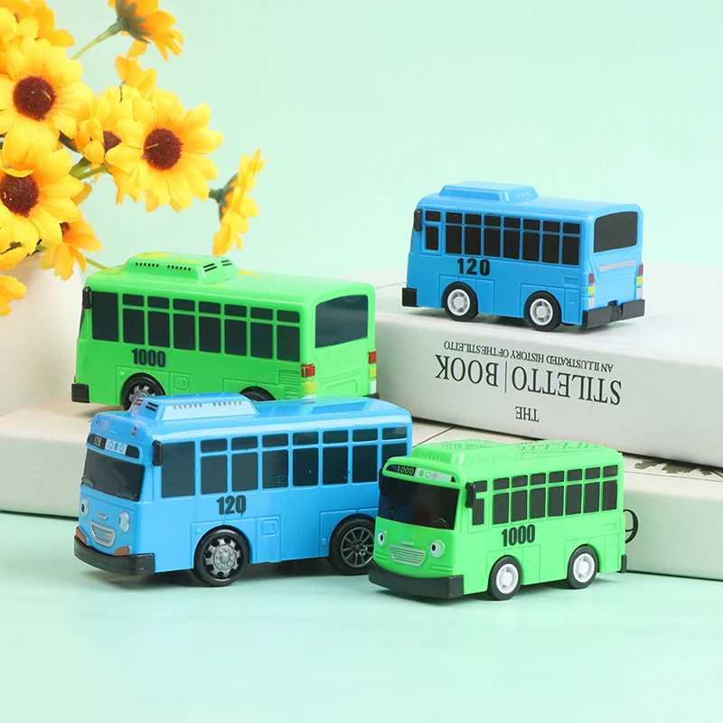 4PCS Tayo The Little Bus Cartoon Pull Back Car Toy Set Kids Educational Gift Y240809