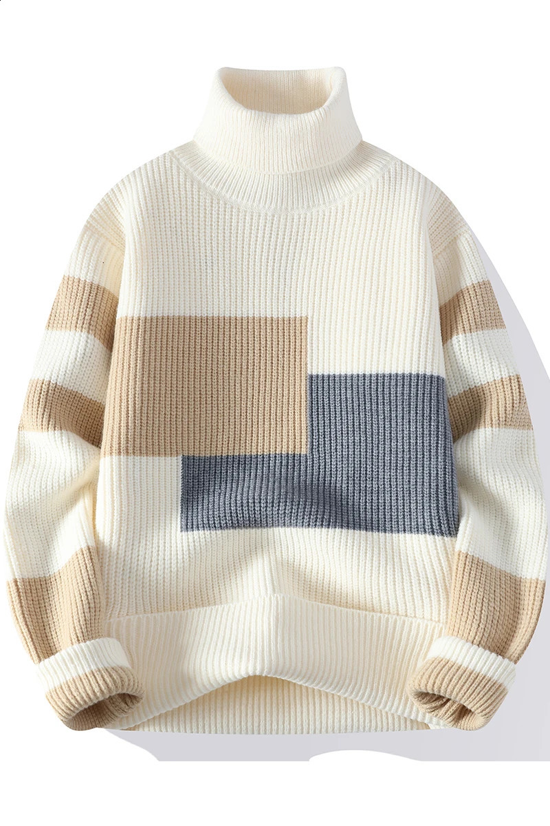 Sweaters men winter korean style mens casual turtleneck warm sweater mens fashion sweaters Mens wool pullovers male 240809