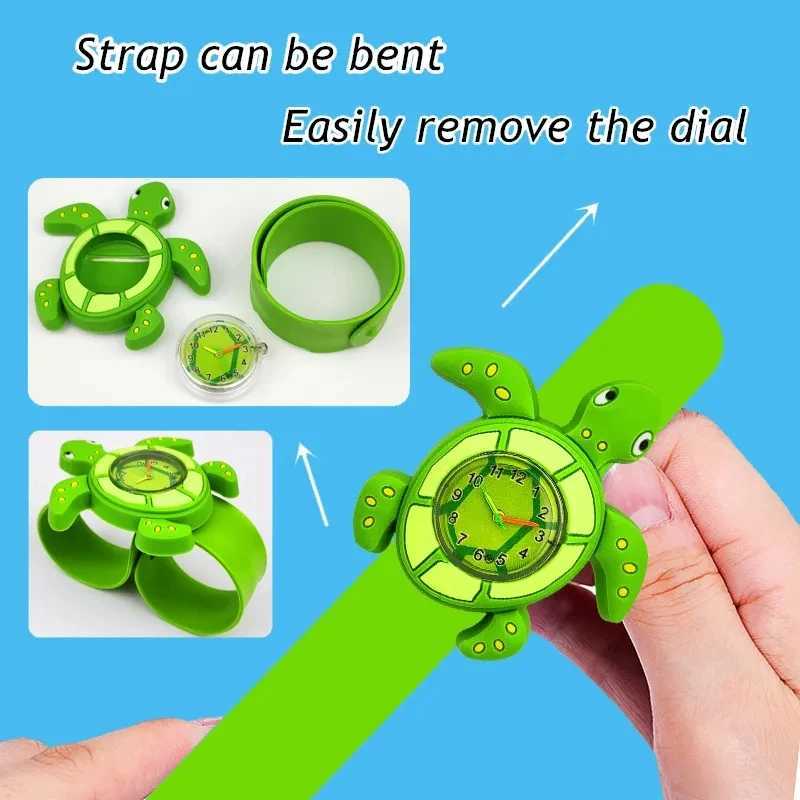 High quality and low-priced childrens tablet watch cartoon turtle/crocodile/penguin/frog/crab/octopus toy childrens watch bracelet X2412041