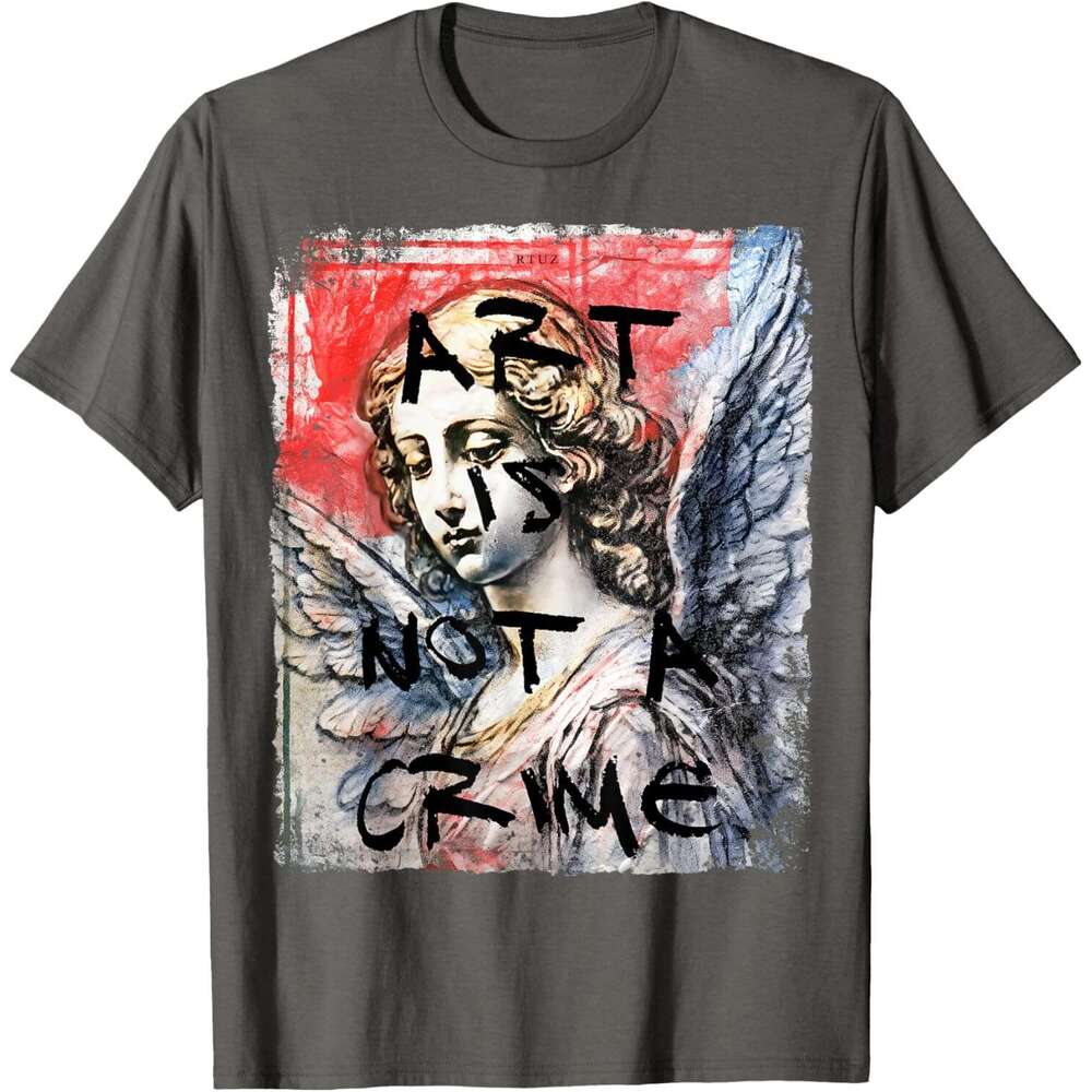 T shirt for Mens Angel Guardian Angel Wings Holy Angel Graffiti T-Shirt Shirts Tshirt Graphic Tee Casual Tops Clothes Short sleeve