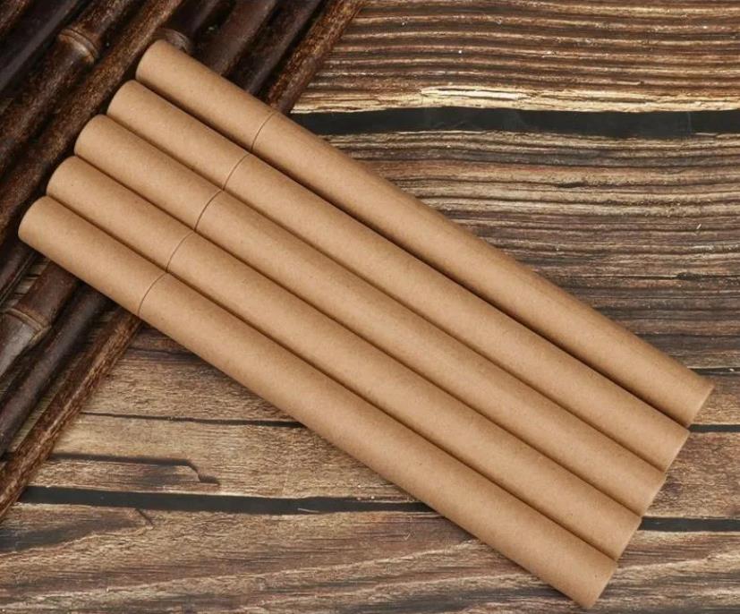 Packaging Boxes Kraft Paper Incense Tube Incense Barrel Small Storage Box for 10g 20g Joss Stick Convenient Carrying Papers perfume-tube ni268