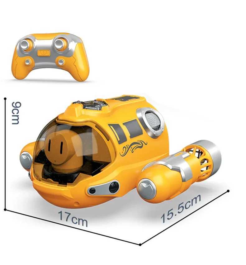 2.4G Remote Control Motorboat Waterproof Spray Swimming Pool Bathing RC Steamboat Toy For Boys And Girls Children Christmas GiftY240810