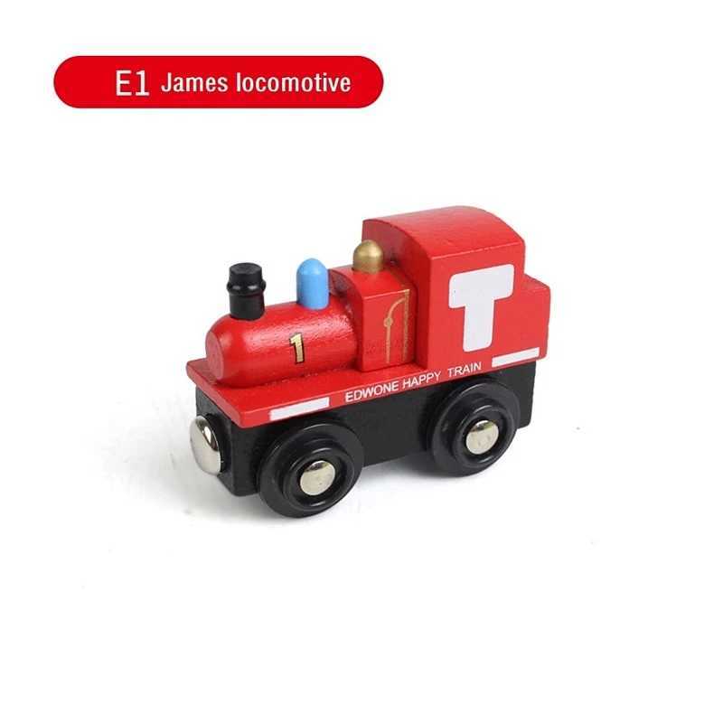 Wooden Magnetic Train Kids Train Toy Anime Locomotive Car Toys Wooden Track Train Railway Vehicles Children Birthday Gifts Y240809