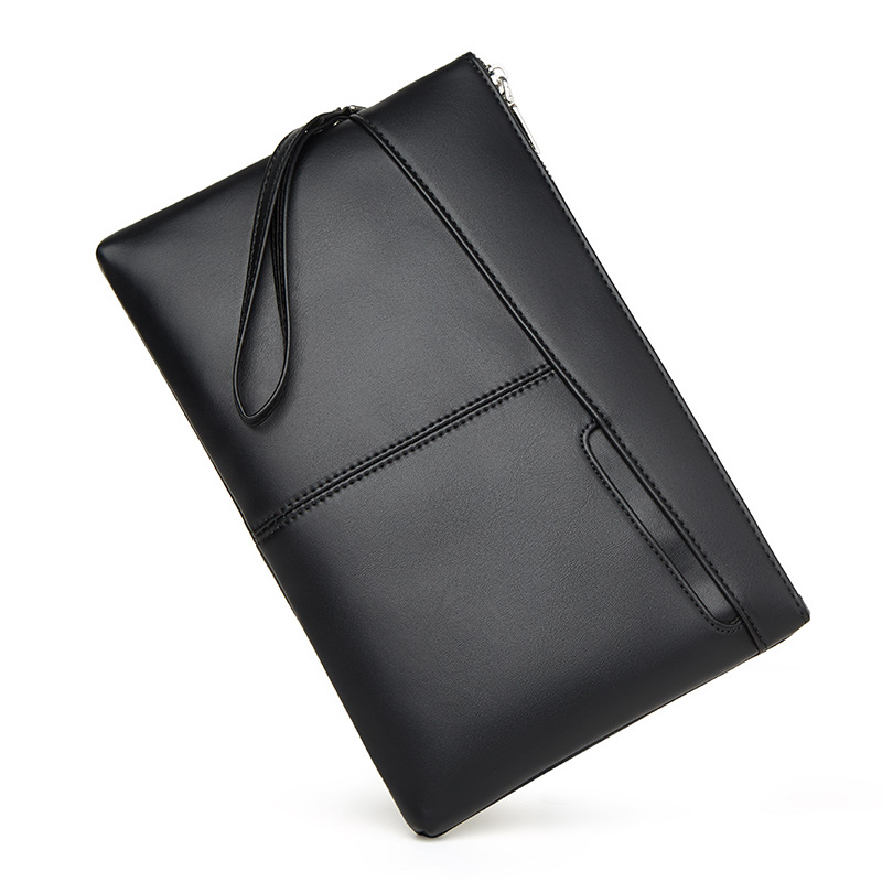 New high quality men's grab bag PU leather Grab Bag Soft waterproof business mobile phone bag underarm bag