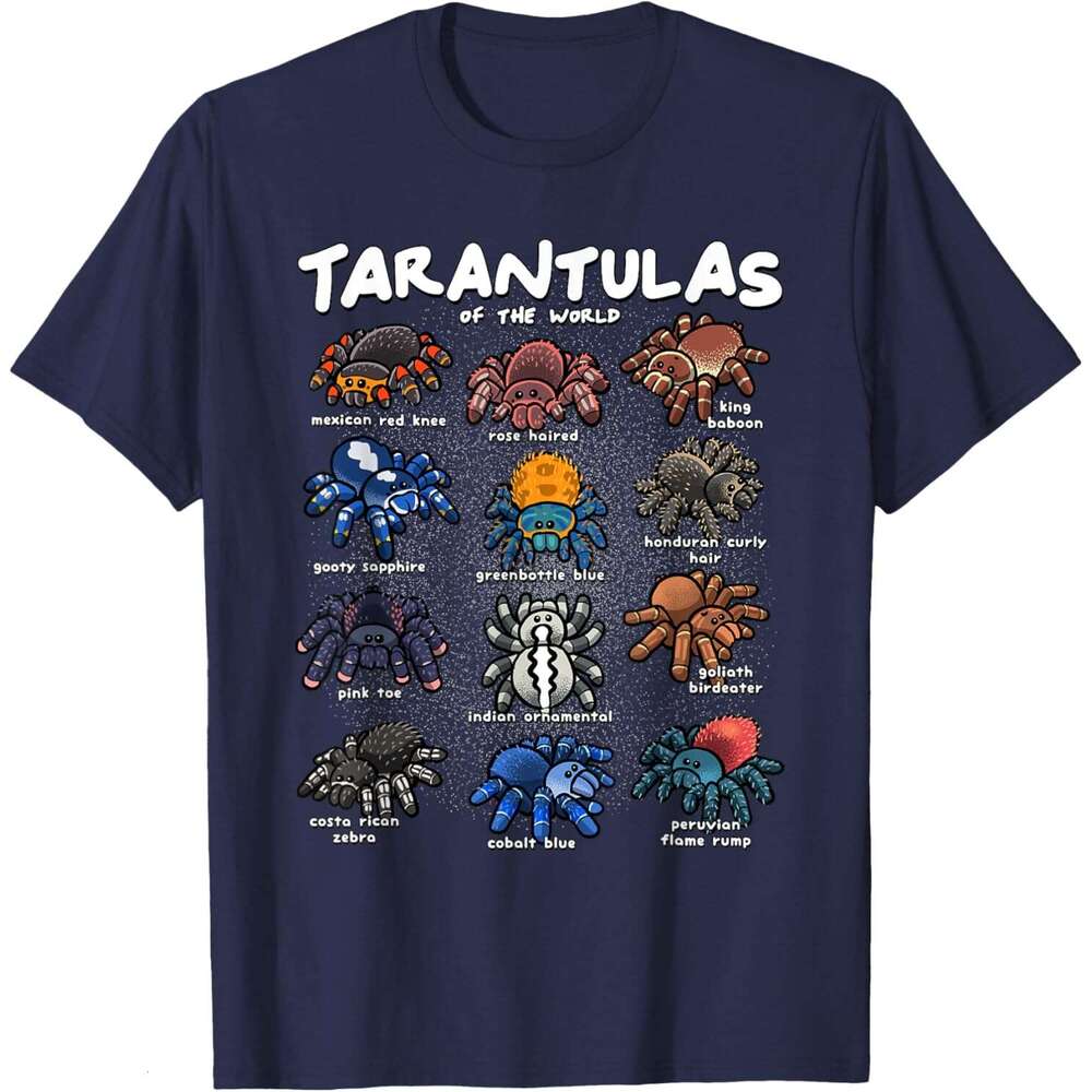 25ss Casual T shirt for Mens Tarantula Shirt Tarantulas Animals of the World Educational T-Shirt Shirts Tshirt Graphic Tee Tops Clothes Short sleeve F