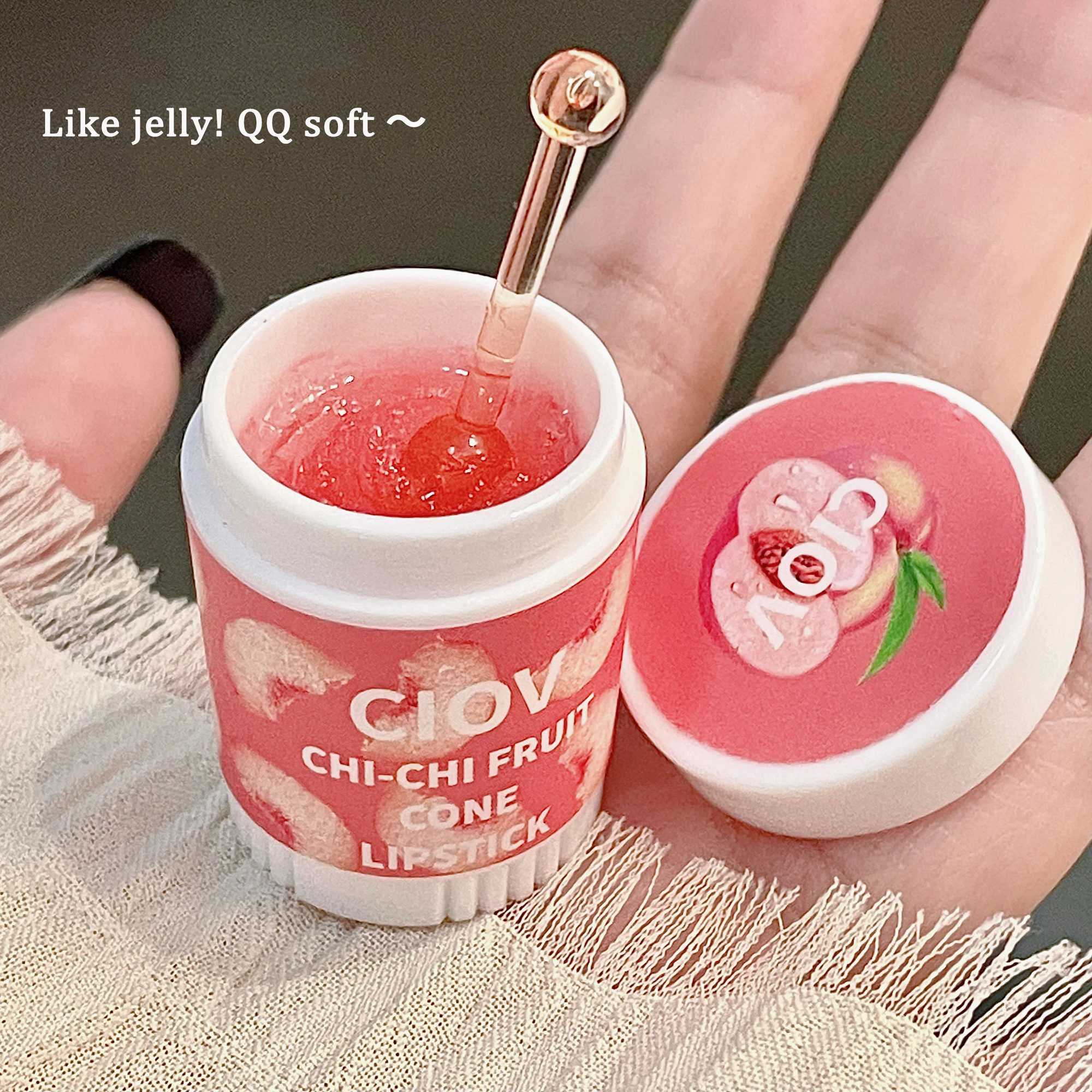 Jelly Peach Lip Balm Lips Care Lip Sleep Mask Hydrated Pink Lip Repair Nourish Protect Colorless Cute Sweet Lipstick Makeup BaseXJ241223