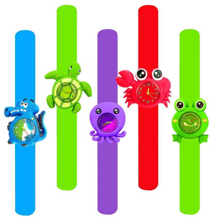 High quality and low-priced childrens tablet watch cartoon turtle/crocodile/penguin/frog/crab/octopus toy childrens watch bracelet X2412041