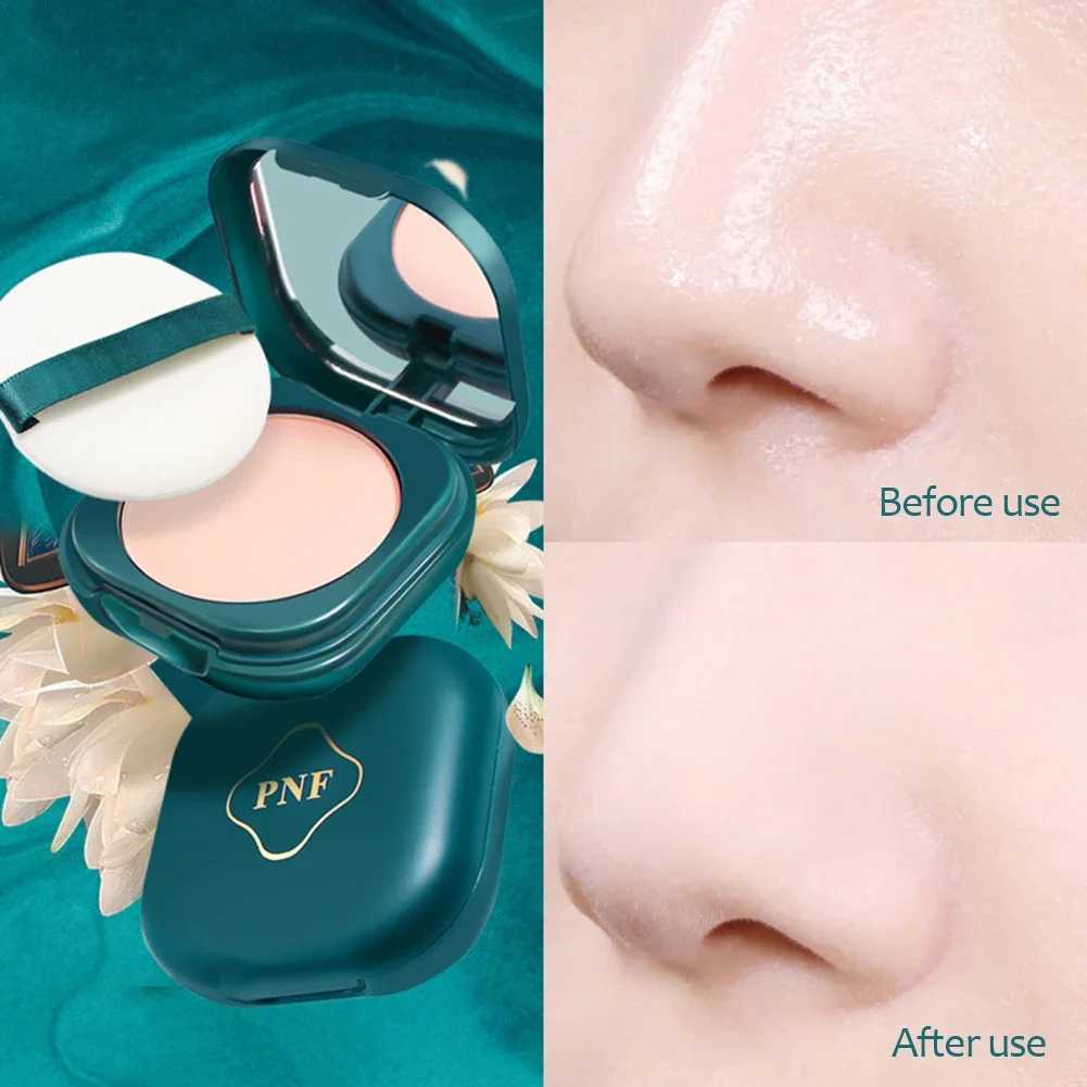 Hot 3Colors Face Pressed Powder Full Coverage Foundation Oil Control Loose Powder Longlasting Natural With Puff Korean CosmeticsXJ250224