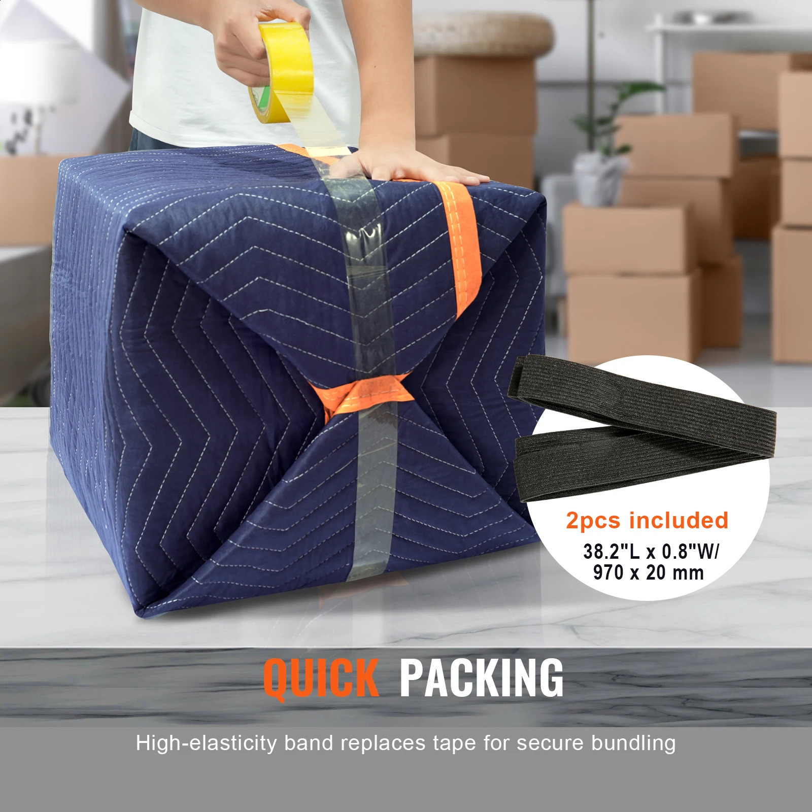 VEVOR 35/65 lbs mobile blanket 12 packs of 80 x 72 packaging blanket for heavy-duty mobile mats used to protect furniture and equipment 240809