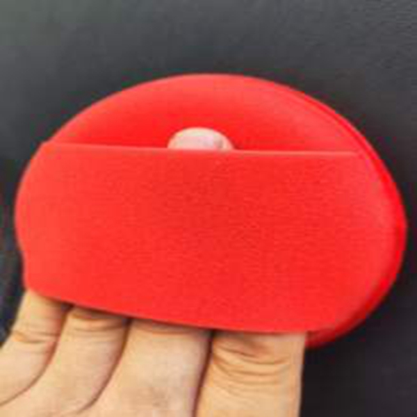 1pc Car Polishing Cleaning Hand-held Round Waxing Sponge Beauty Waxing Cleaning Handheld Waxing Cotton Polyester Sponge Friction-resistant