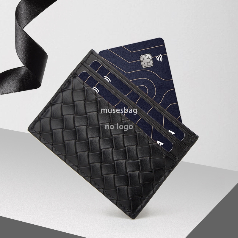 Ultra-thin woven card bag for men and women multi-card convenient small card sleeve mini simple anti-degaussing card holder wholesale