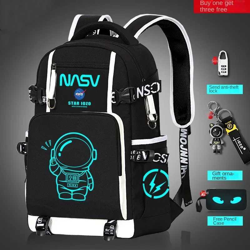 2024 Waterproof Luminous children School Bags For Boys teens Kids School Backpack Orthopedic Primary Schoolbag Book Bag Mochila Y240809
