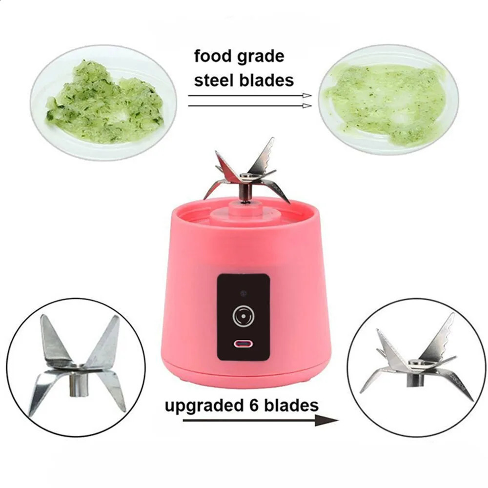 380ml portable electric juicer home USB charging smoothie maker blender sports bottle juice cup 240809