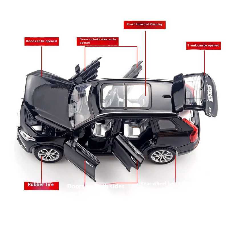 Free shipping 1 32 VOO XC90 SUV Alloy Diecast Metal Model Sound Light Children Toys Car Central Control Ornaments Gift For Kids