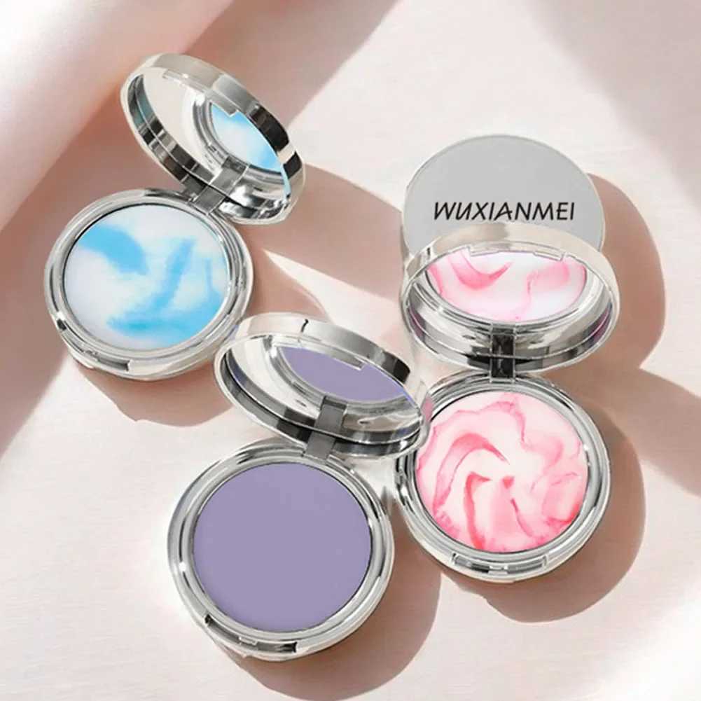 Matte Setting Powder Lasting Oil-control Purple Glitter Pressed Powder Brightening Face Powder Jelly Compact Foundation MakeupXJ250224