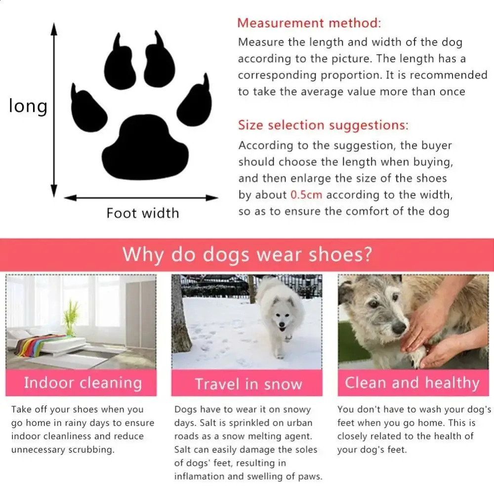 High quality 4pieceset pet shoes with adjustable drag waterproof puppy boots cute dustproof supplies 240809