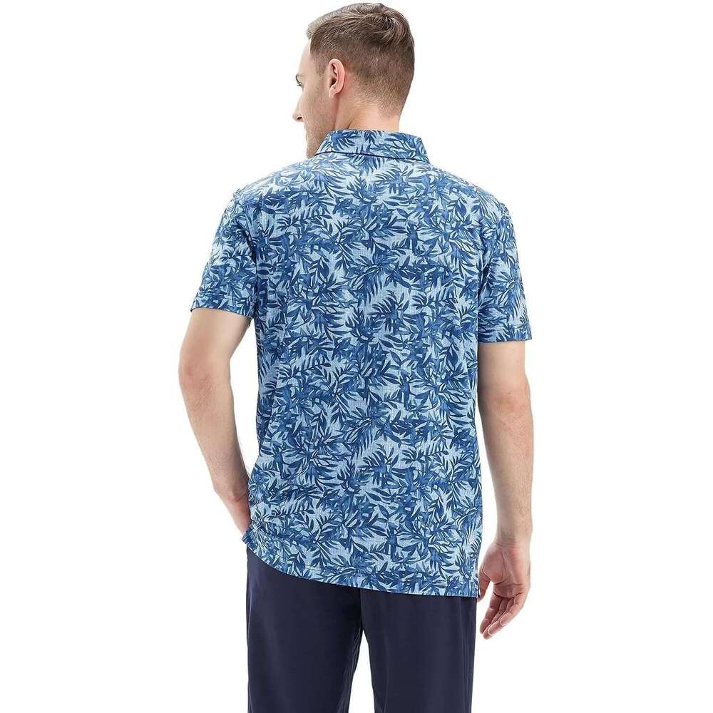 Fashion Mens Polo shirt Fashion Trends Moisture Wicking Dry Fit Print Performance Athletic Casual Golf Polo Shirts for Men Casual tops summer clothes 