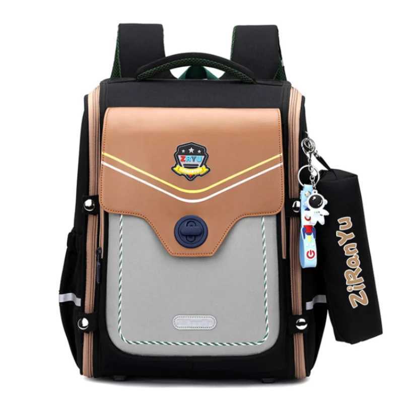 High Quality Elementary School Orthopedic Backpack for Boys Girls Back Support School Bags for Kids Boys Waterproof Backpack Y240809