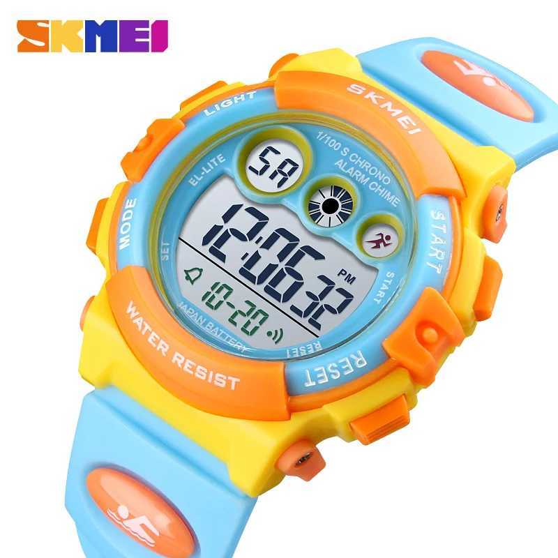 SKMEI 1451 Waterproof Fashion Childrens Boys and Girls Watch Digital LED Watch Alarm Date Sports Electronic Digital Watch X24120411