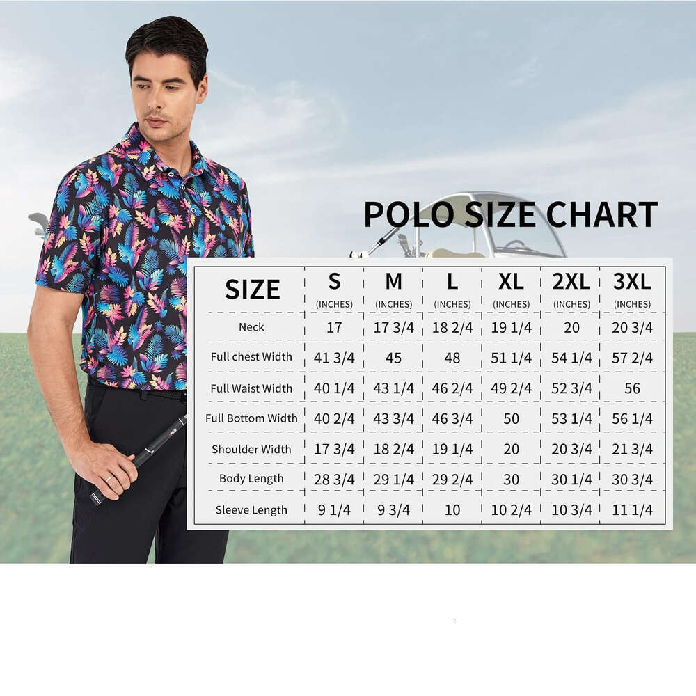 Mens Polo shirt pink Golf Shirt Print Performance Moisture Wicking Dry Fit Polo Shirts for Men Polos shirts tshirt Casual tops summer clothes Short sl