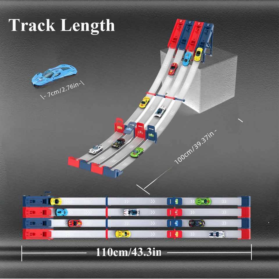 Competitive Racing Track Toy Vehicle with Alloy Car Kids Play Game for Children Educational Gift Y240809