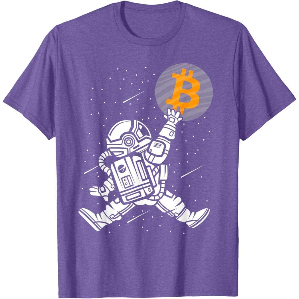 2025S Fashion Designer T Shirt For Mens Bitcoin Shirt Funny HODL BTC Astronaut Crypto Trader T Shirt Shirts Tshirt Graphic Tee Casual Tops Clothes Sho