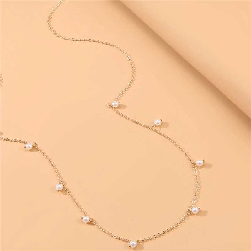 Sexy retro fashion pearl pendant belly chain connecting body chain waist chain streetwear summer womens fashion body jewelry W240809