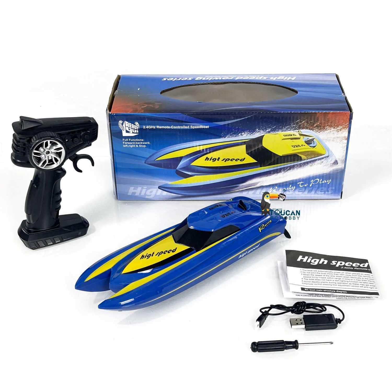 RC RTR Boat Electric Racing Ship High Speed Boat 2.4Ghz Radio control Ship model Toy for Kids Adults Outdoor GiftY240810