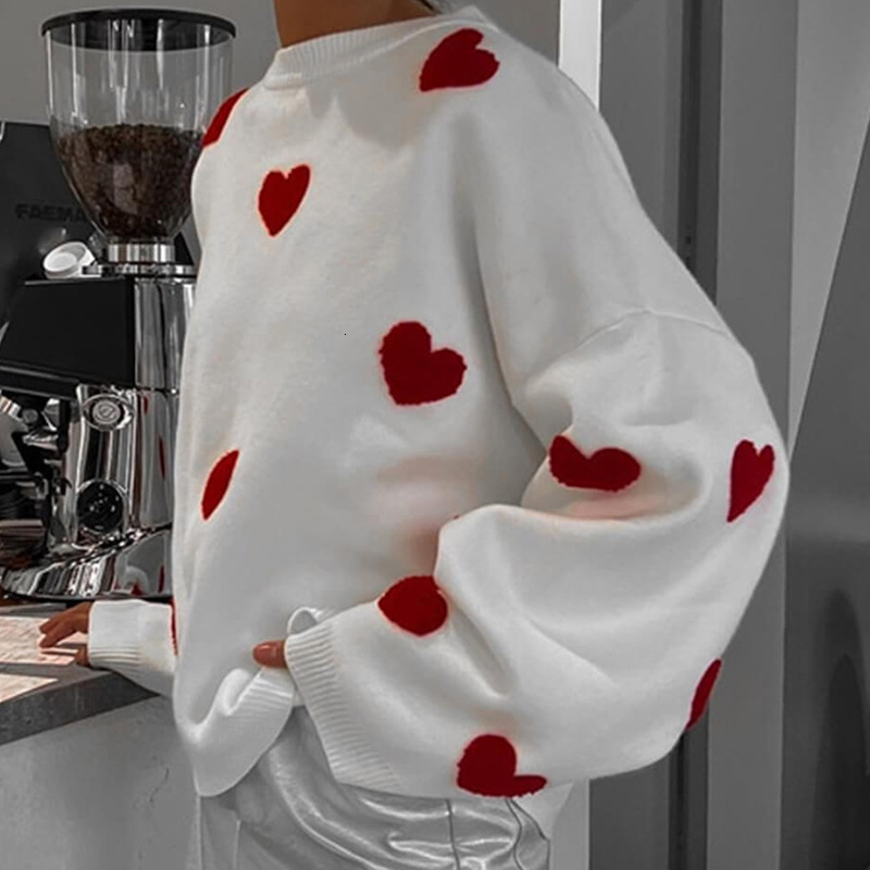 2024 Autumn/Winter New Embroidered Love Sweater Women's Internet Red Style Knitted Hoodie ins dongdumaoyi