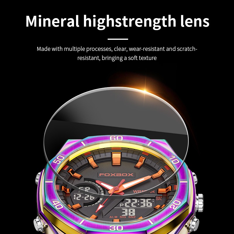 LIGE Men's New Casual Dual Display Electronic Watch Multi functional Waterproof Night Light Calendar Watch Youth Alarm Clock Watch