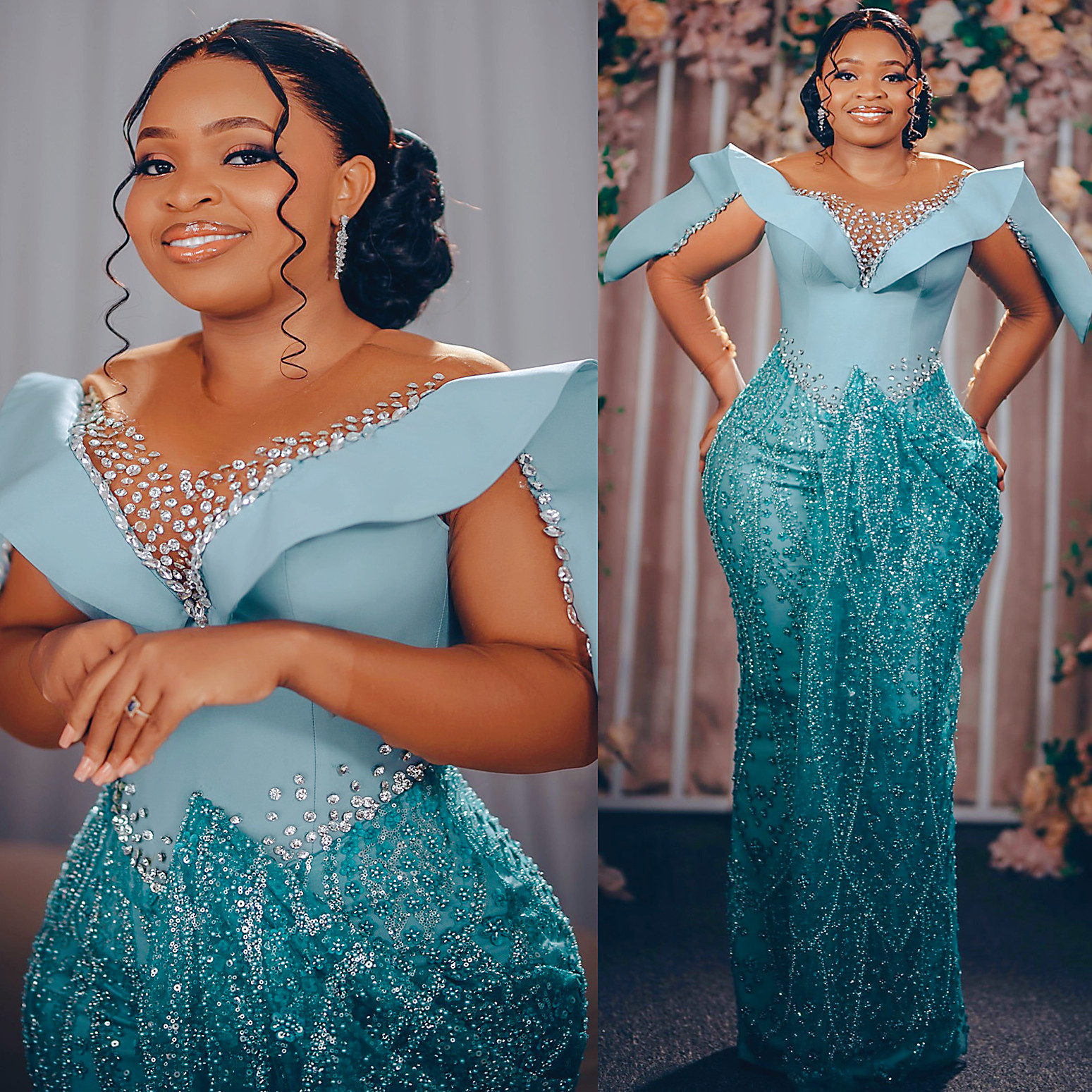 2024 Plus Size Hunter Green Mermaid Prom Dress Lacefull Promdress Crystals Evening Formal Party Second Reception Birthday Engagement Gowns Dresses ZJ6