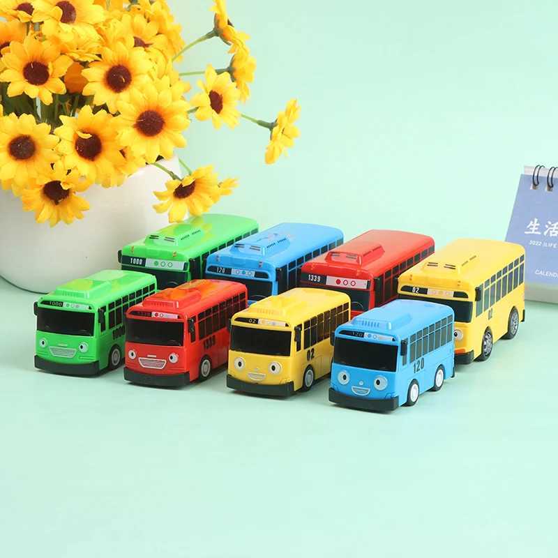 4PCS Tayo The Little Bus Cartoon Pull Back Car Toy Set Kids Educational Gift Y240809