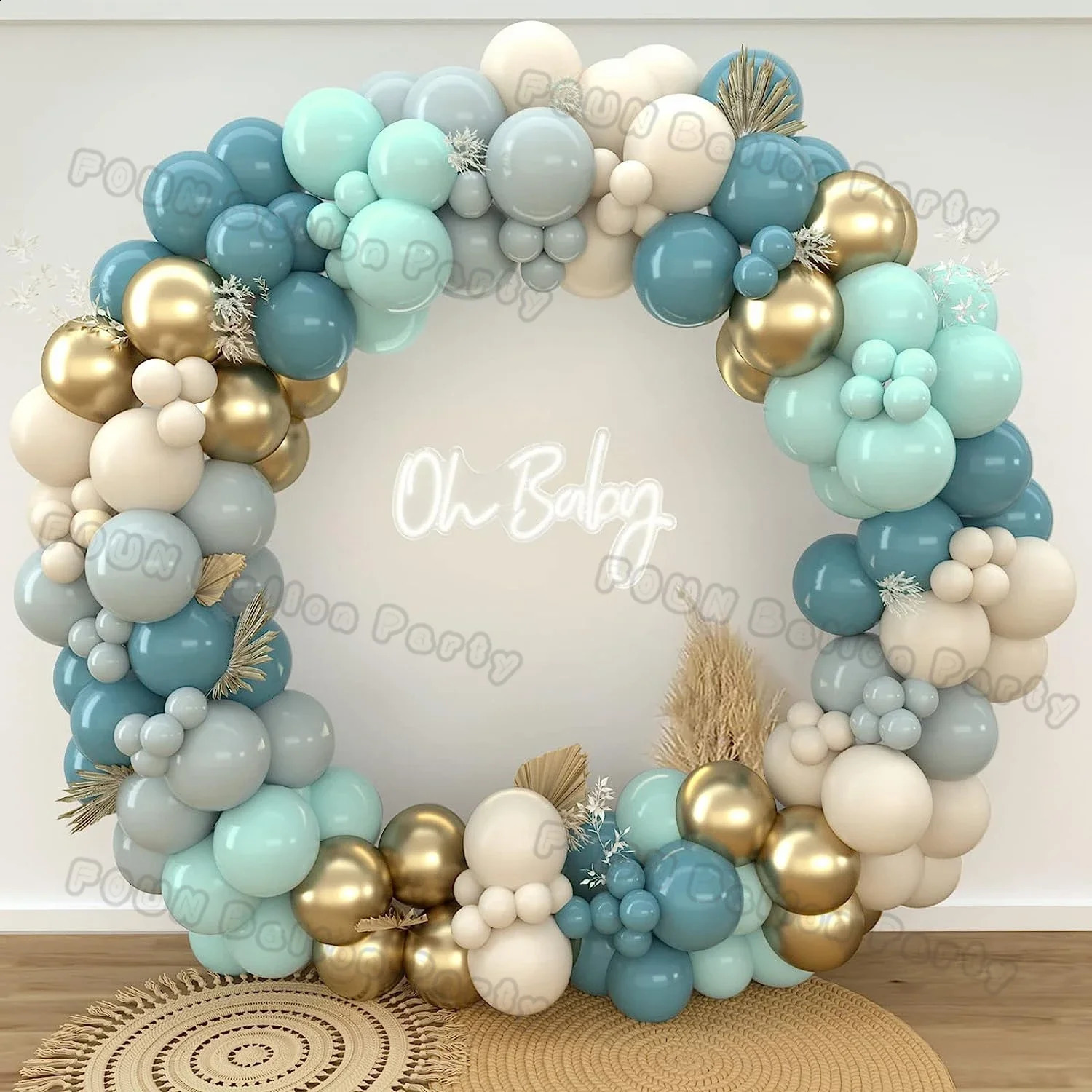 Boy Birthday Party Balloons Garland Arch Kit Maca Blue Latex Ballon Birthday Baby Shower Decoration Marry Wedding Decor Supplies 240809