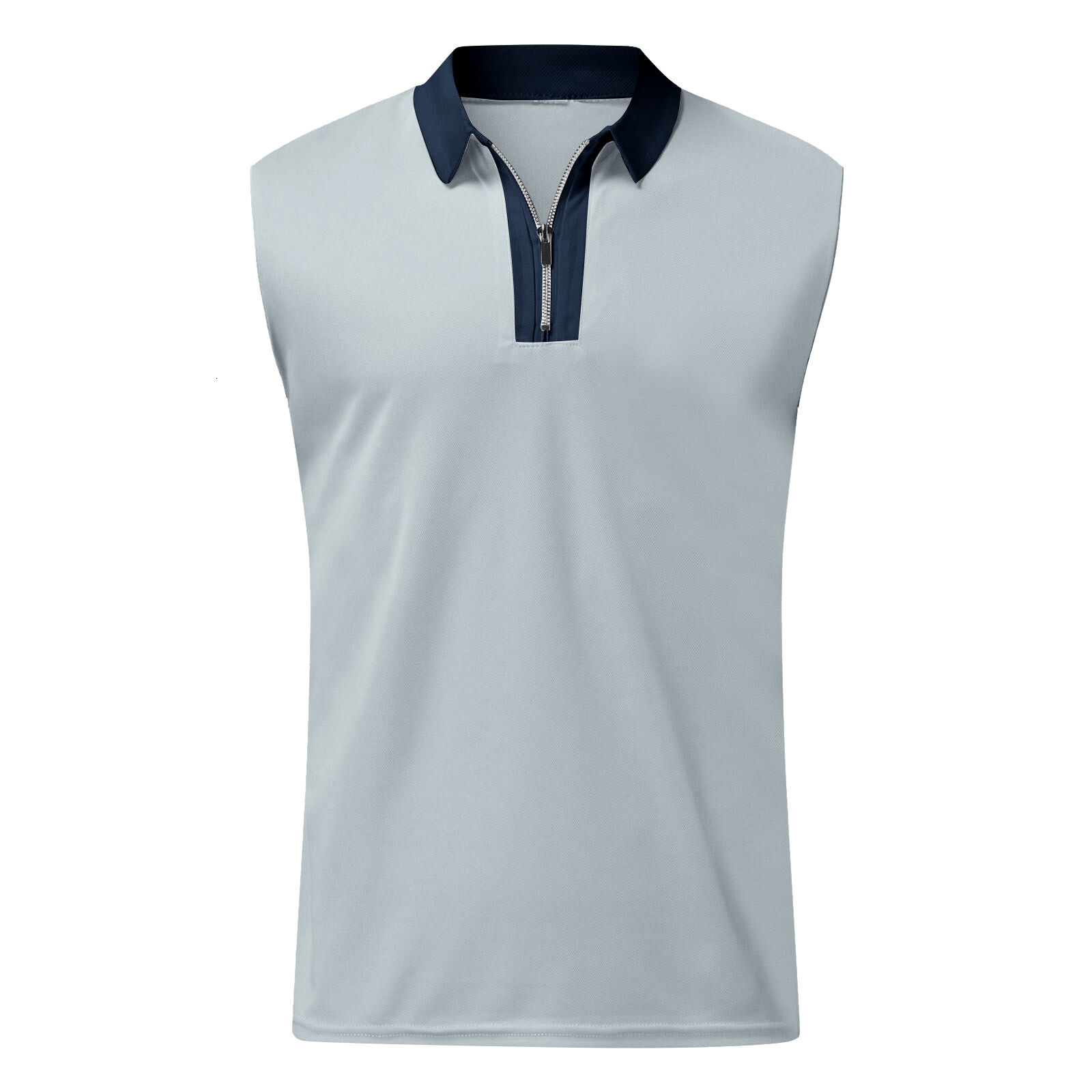 New Mens 24ss Slim Fit Lapel Sleeveless T-shirt Colored Casual Polo Shirt for Men