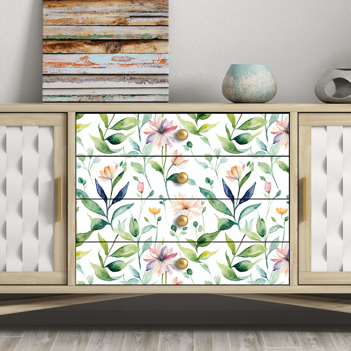 Room background cabinets tables and chairs renovation PVC adhesive non permeable bottom tear resistant self-adhesive wallpaper wall stickers