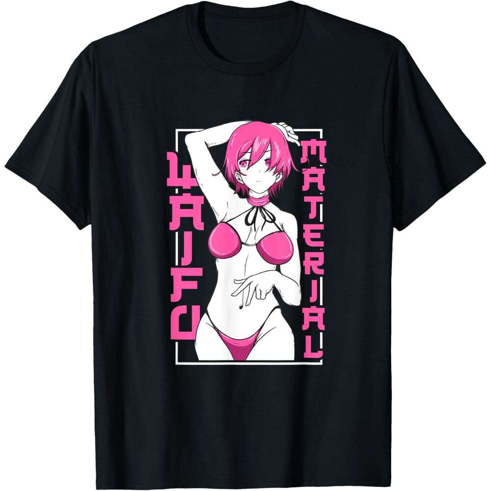 Casual T shirt for Mens Womens Japanese Anime Shirt Waifu Sexy Anime Girl Anime Lovers Weeb T-Shirt Shirts Tshirt Graphic Tee Tops Clothes Short sleev