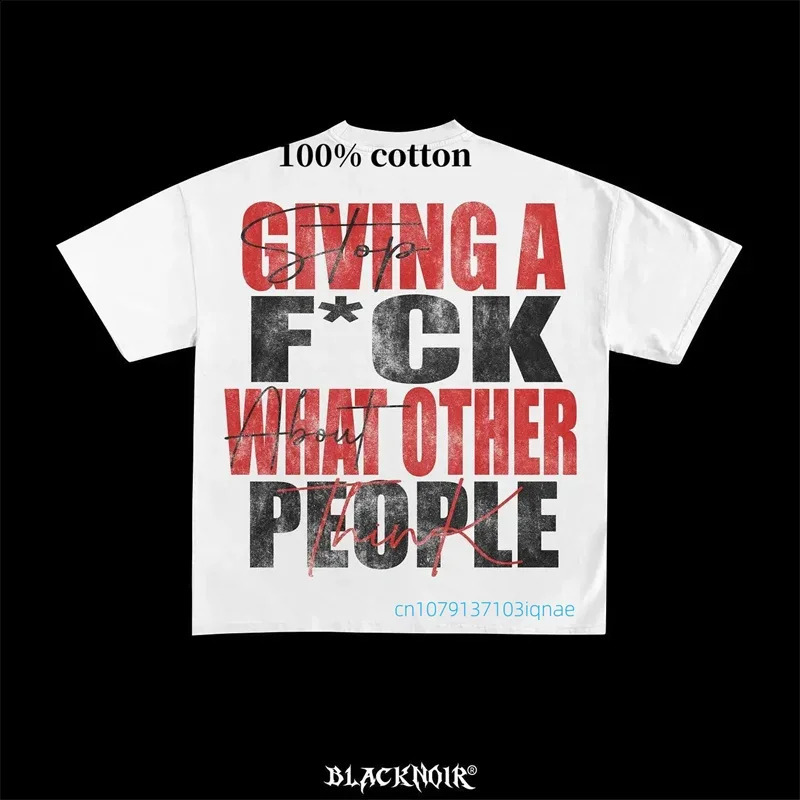 Street Letter Print Oversized T Shirt Harajuku Women Men Clothing Graphic Cotton American Gothic High Quality Goth Y2k Tops 240821