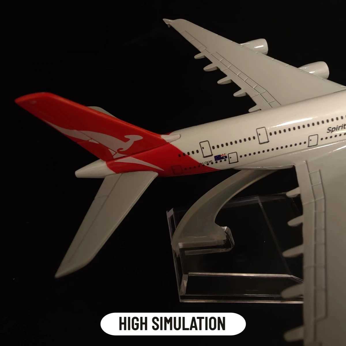 Scale 1 400 Metal Aircraft Model Qantas A380 Airplane Diecast Plane Aeroplane Home Office Decor Mini Moto Toys for Boy Y240809