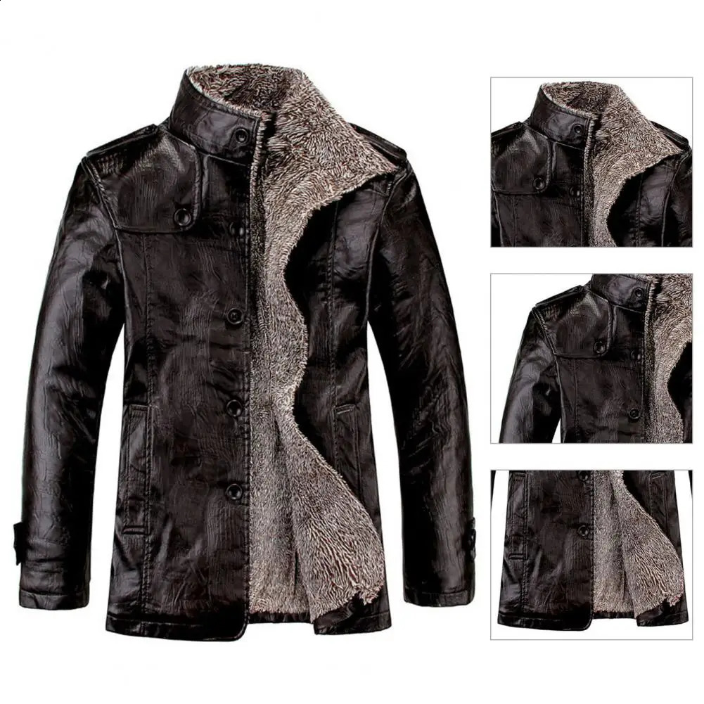 Great Winter Coat Windproof Men Coat Lapel Wear Resistant Men Jacket Plush 240809