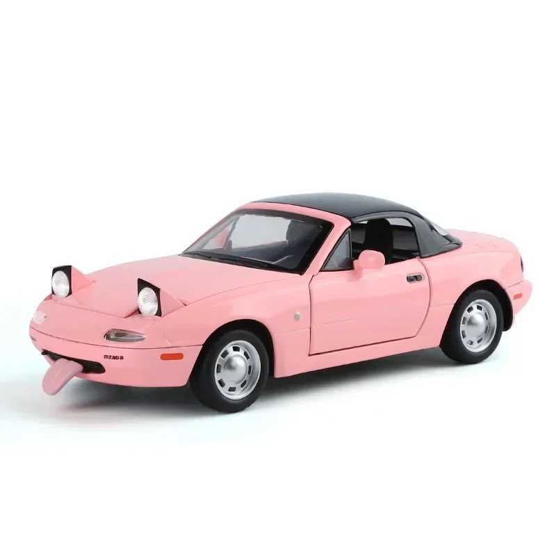 Free shipping Silation 1 24 Mazda MX5 MX-5 Alloy Die Cast Car Model Sound and Light Pull Back Childrens Toy Collectibles Birthday gift