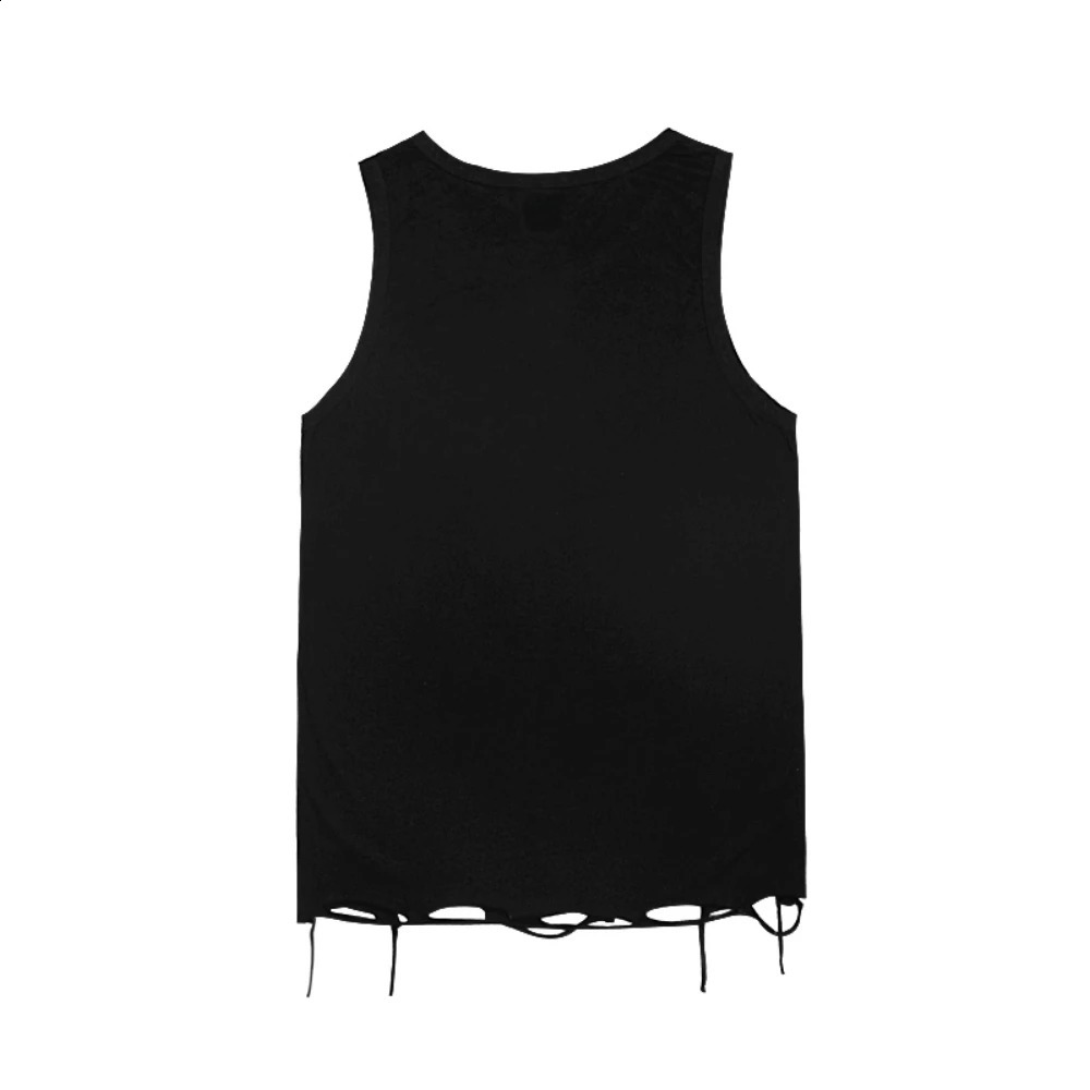 Ripped Vintage Tank Top Men Women T-shirt Frayed Gothic Clothes Oversize Hip Hop Punk T Shirt Y2k Sleeveless Mens Clothing Tops 240810