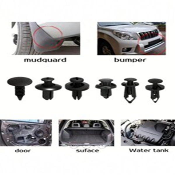 190pcs bag buckles 6 sizes fasteners rivets car bumper clips fender fixing set