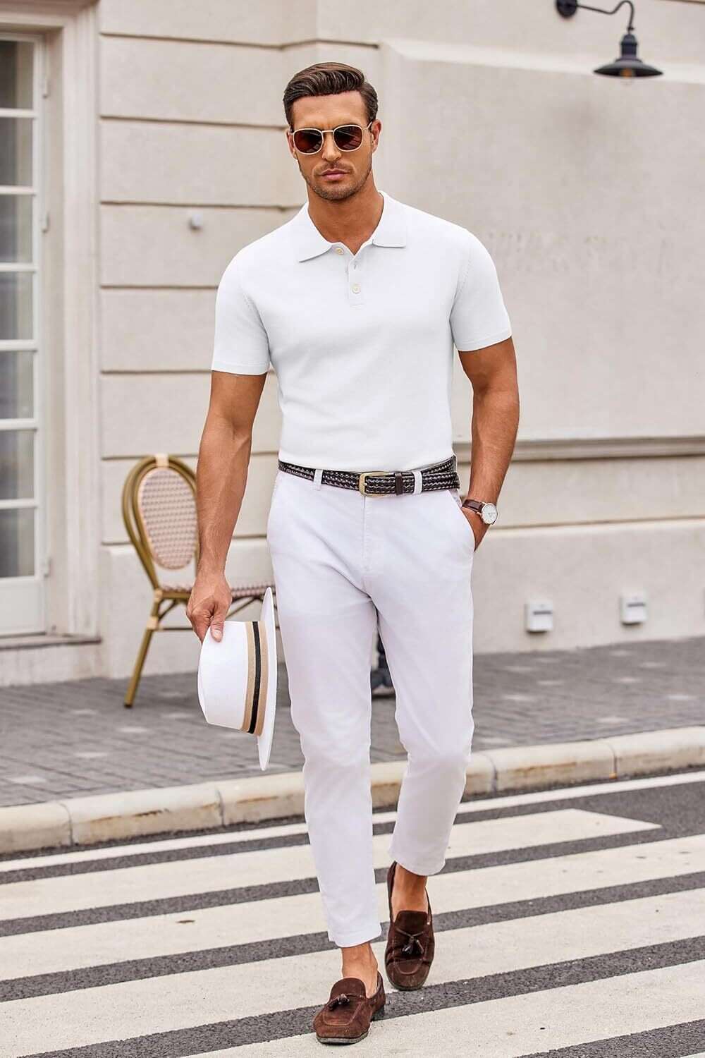 Fashion Mens Polo shirt Mens Short Sleeve Button Down Polo Shirt Classic Golf Shirts Polos shirts tshirt Casual tops summer clothes Short sleeve Free 