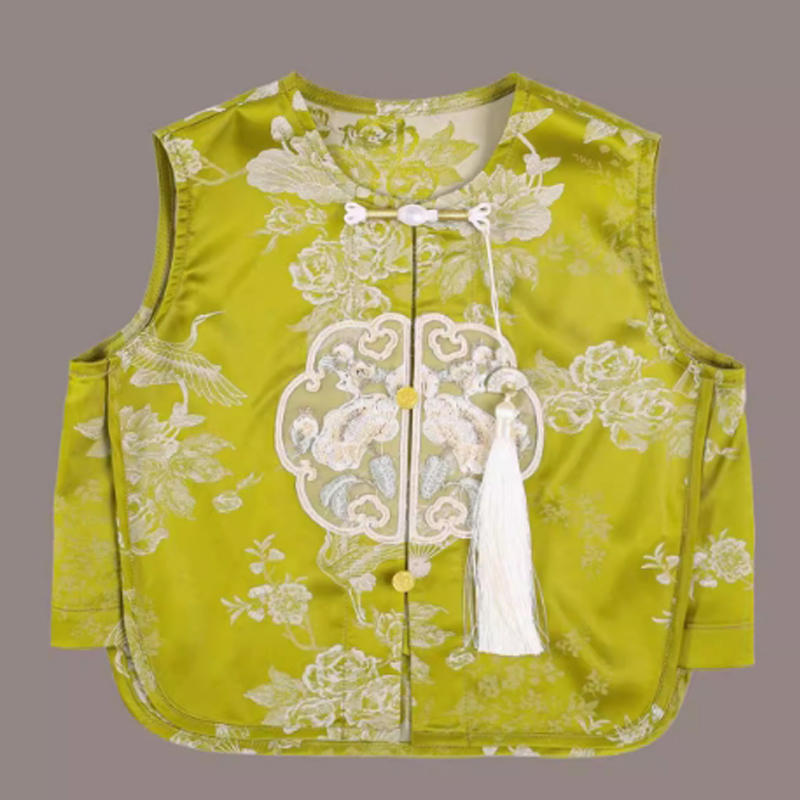 T-shirt new Chinese Hanbok Tang Suit Short Sleeve Top Boys Girls Two Piece Casual Suit