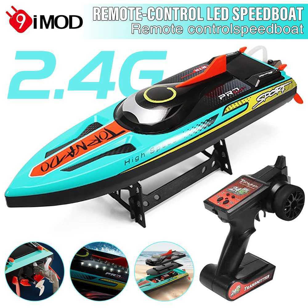 9IMOD RC Boat 2.4Ghz High Speed Remote Control Boat 3700kv Brushless Motor with Water Cooling System for Adults and KidsY240810
